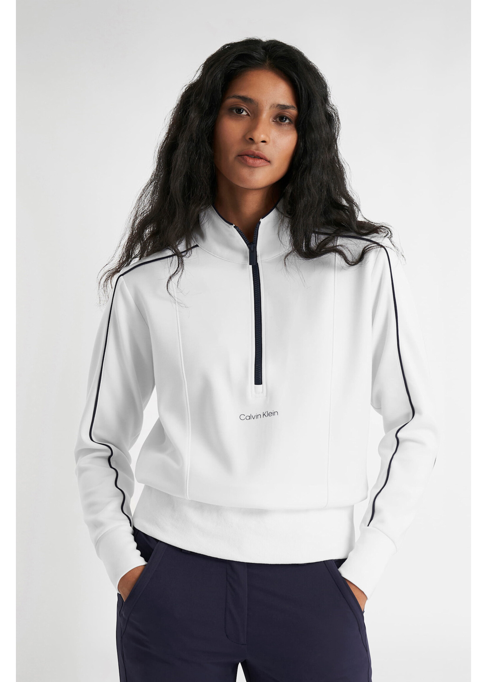 Calvin Klein Calvin Klein Quinta Quarter Zip Top - White -