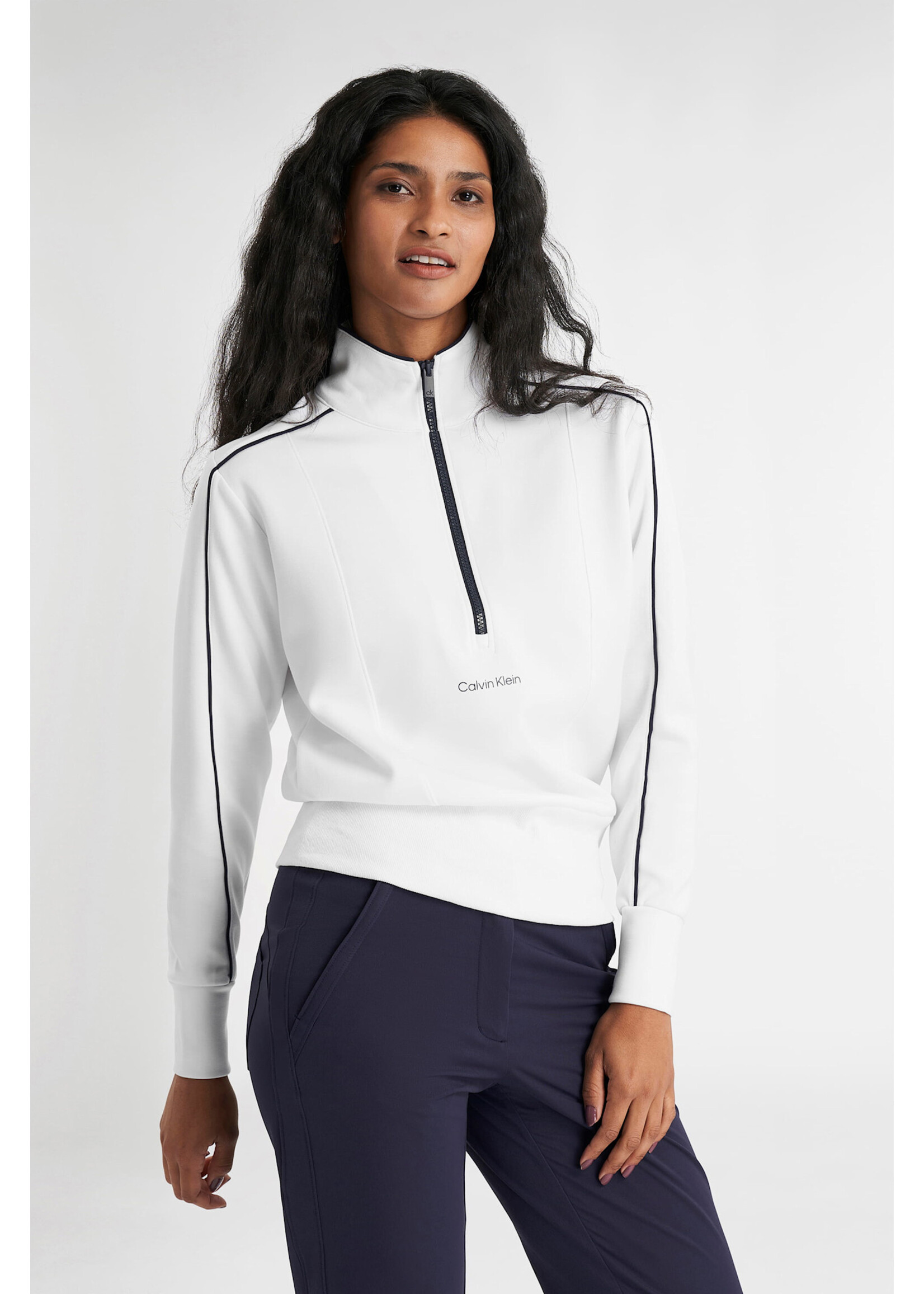 Calvin Klein Calvin Klein Quinta Quarter Zip Top - White -