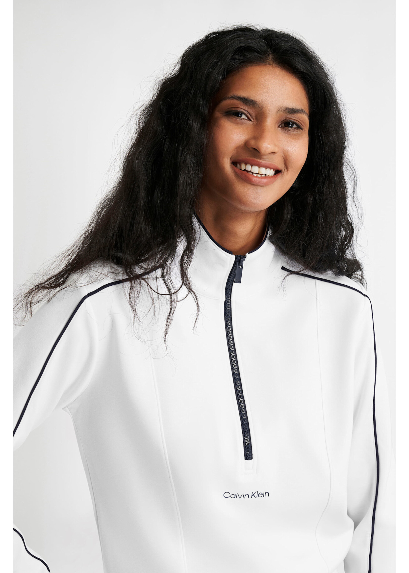 Calvin Klein Calvin Klein Quinta Quarter Zip Top - White -