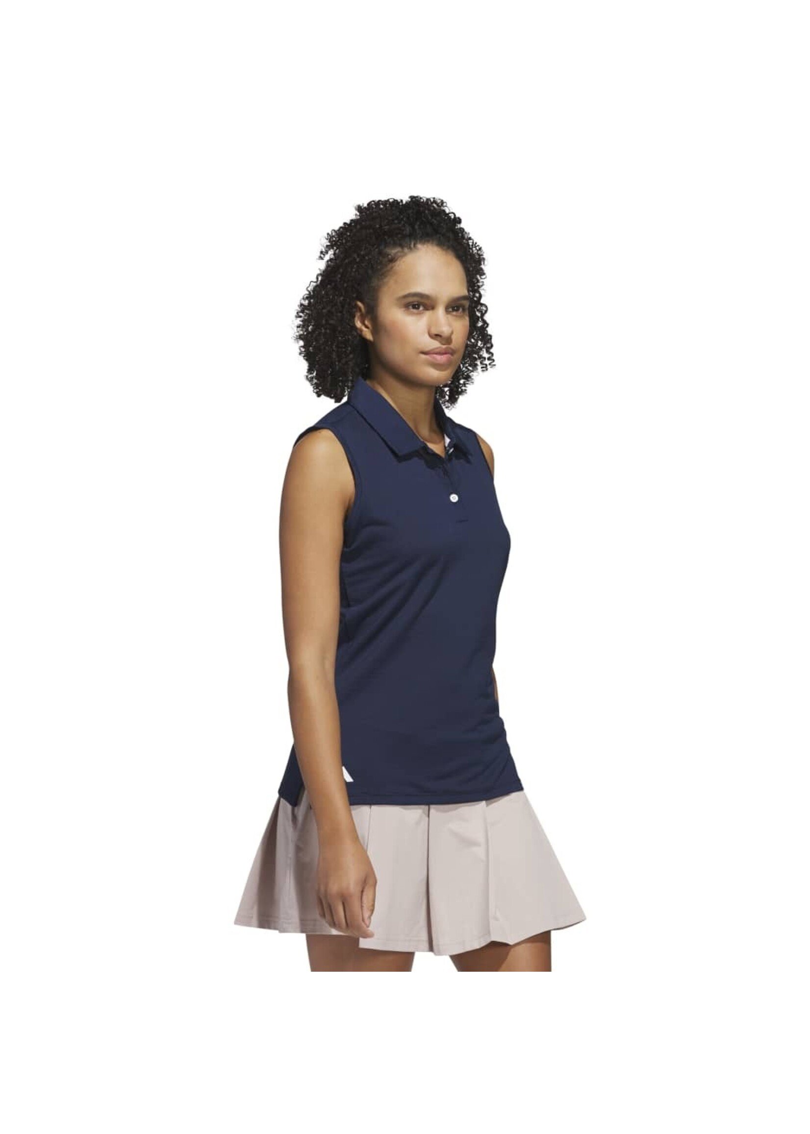 Adidas Adidas Solid Ottoman Sleeveless Polo - Collegiate Navy