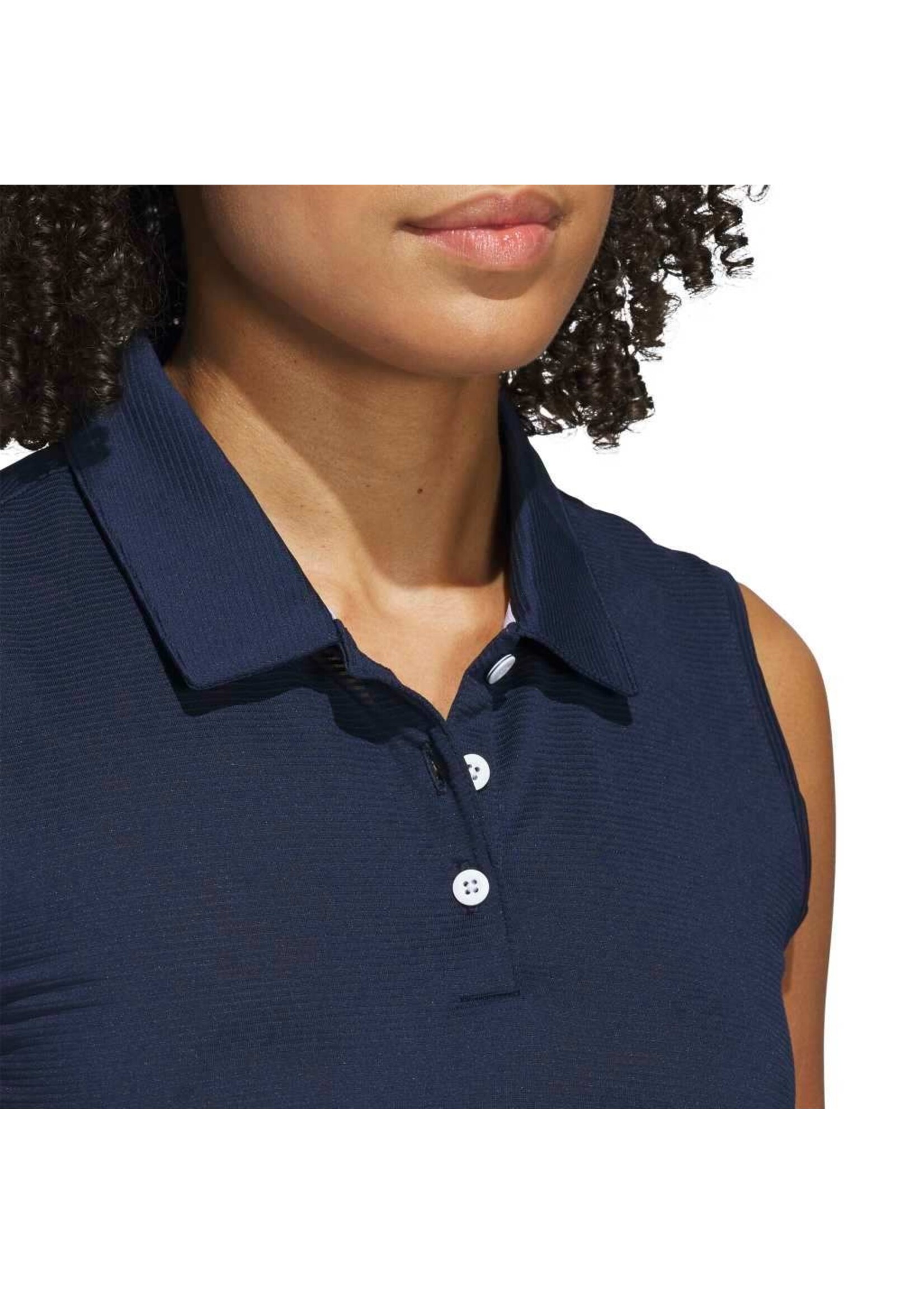 Adidas Adidas Solid Ottoman Sleeveless Polo - Collegiate Navy