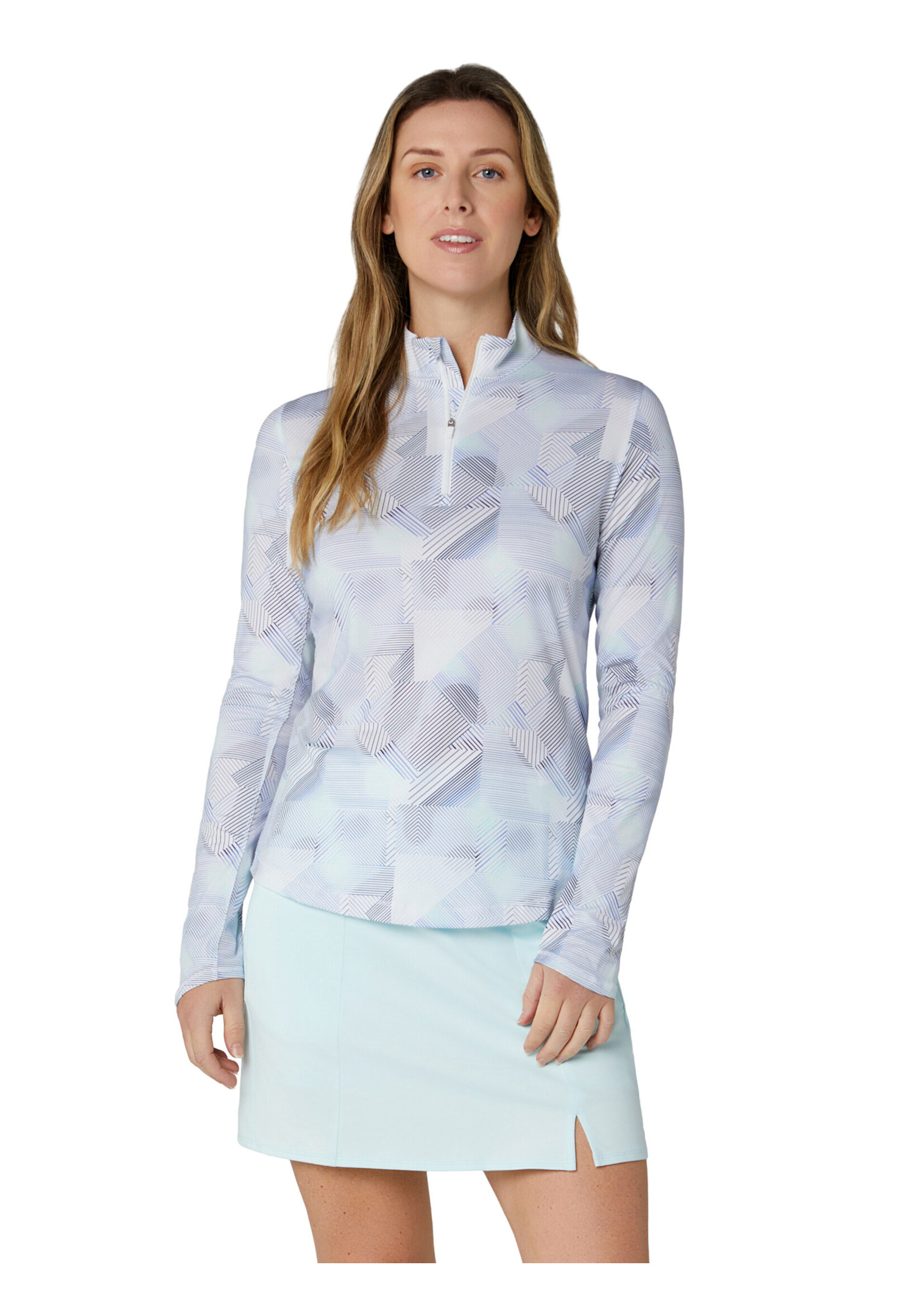Callaway Callaway - Active Geo  1/4 Zip Printed Long Sleeve Top -
