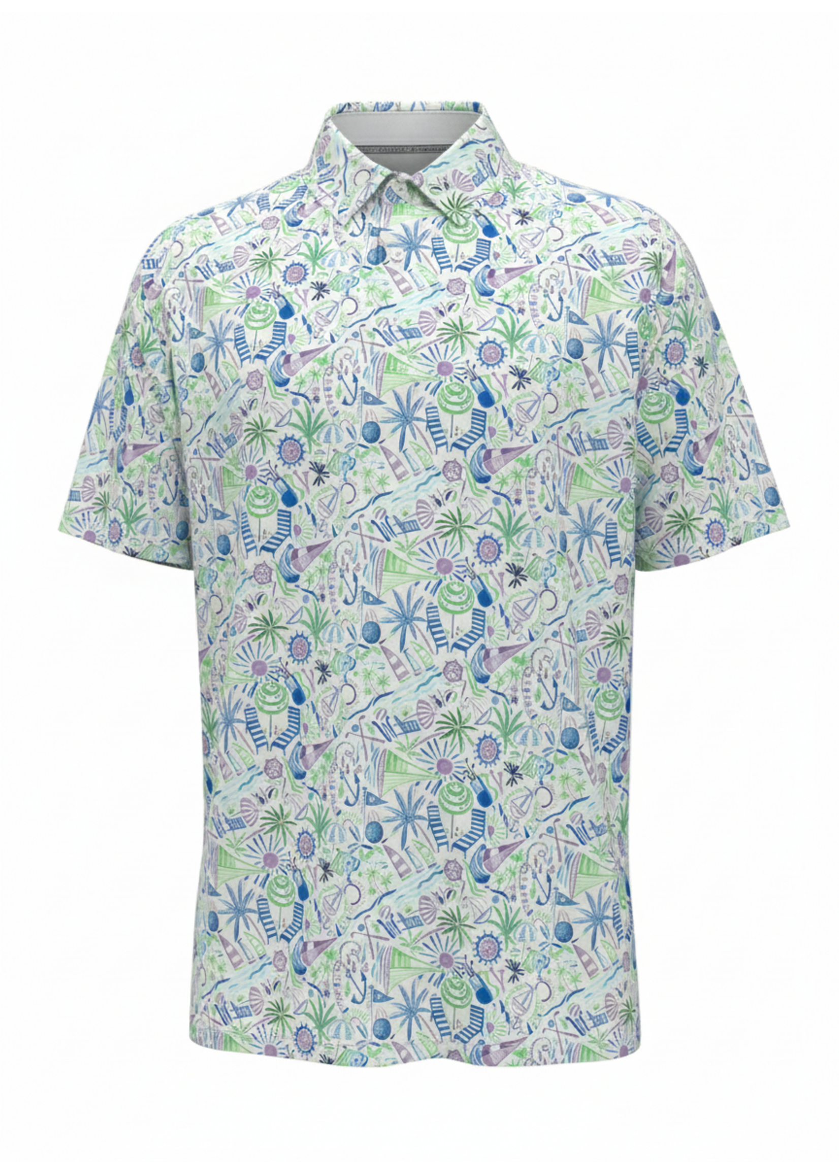 Callaway Callaway - Nautical Conversational Print Polo -