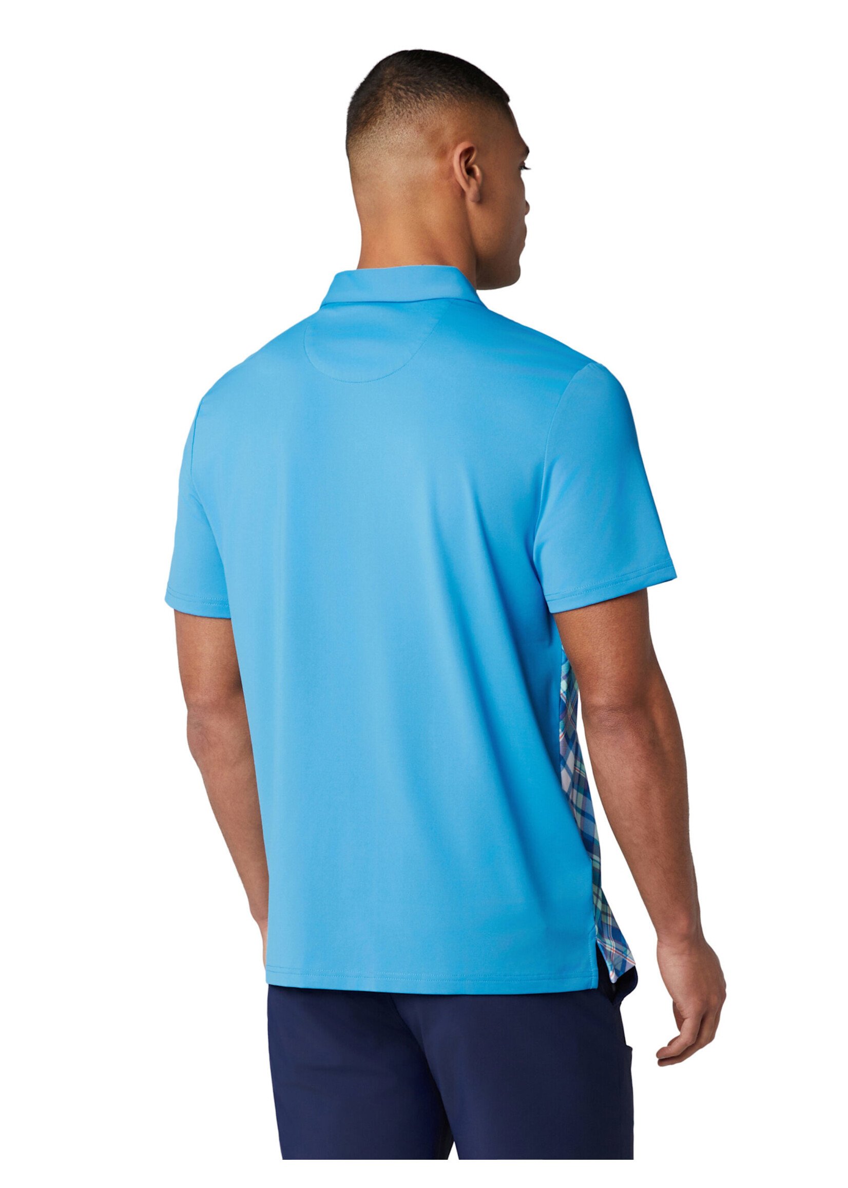 Callaway Original Penguin - 50's Block Madras Plaid Polo - Malibu Blue -