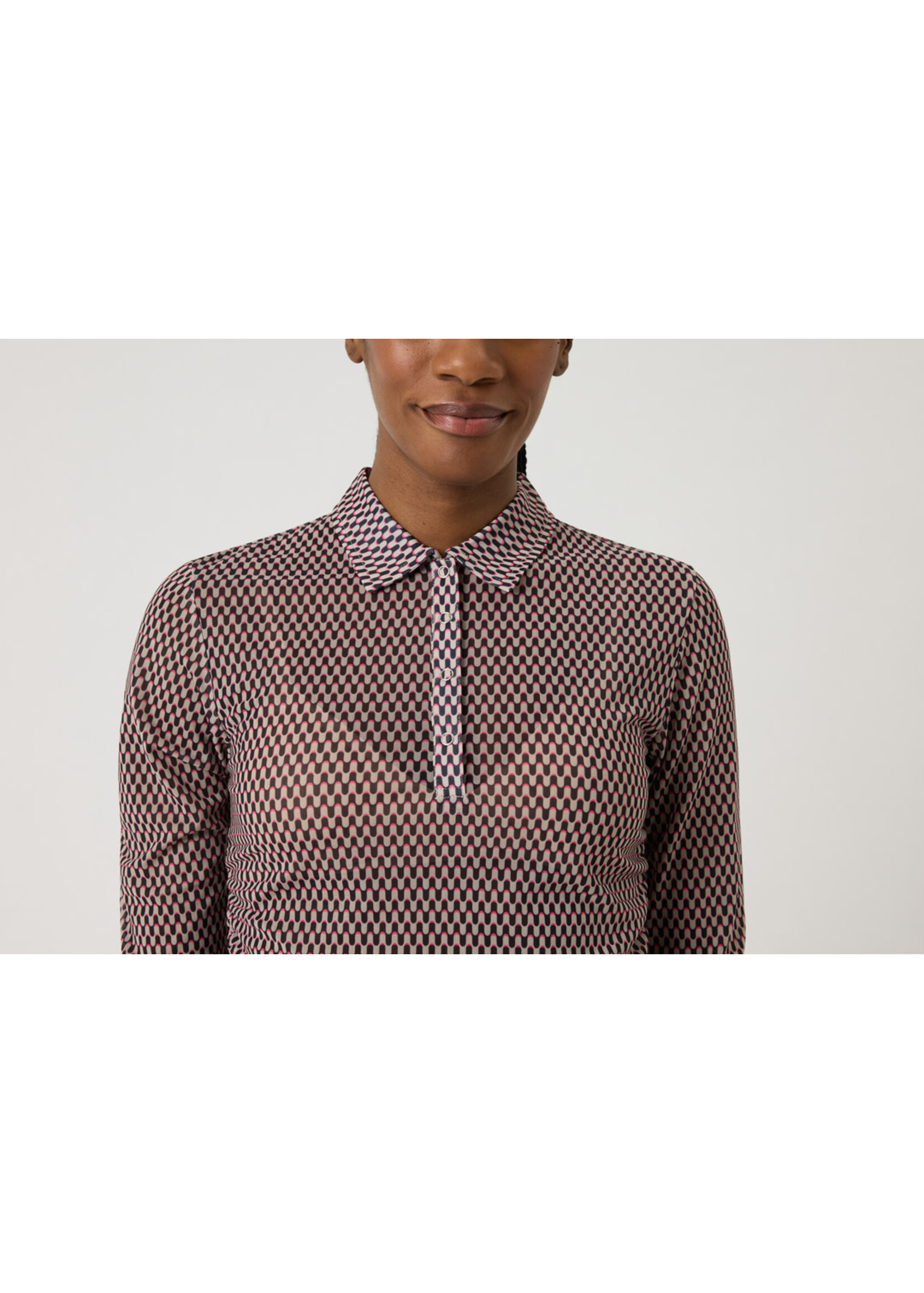 Daily Sports Daily Breeze Mesh 3/4 Sleeve Polo - 59 - Print --