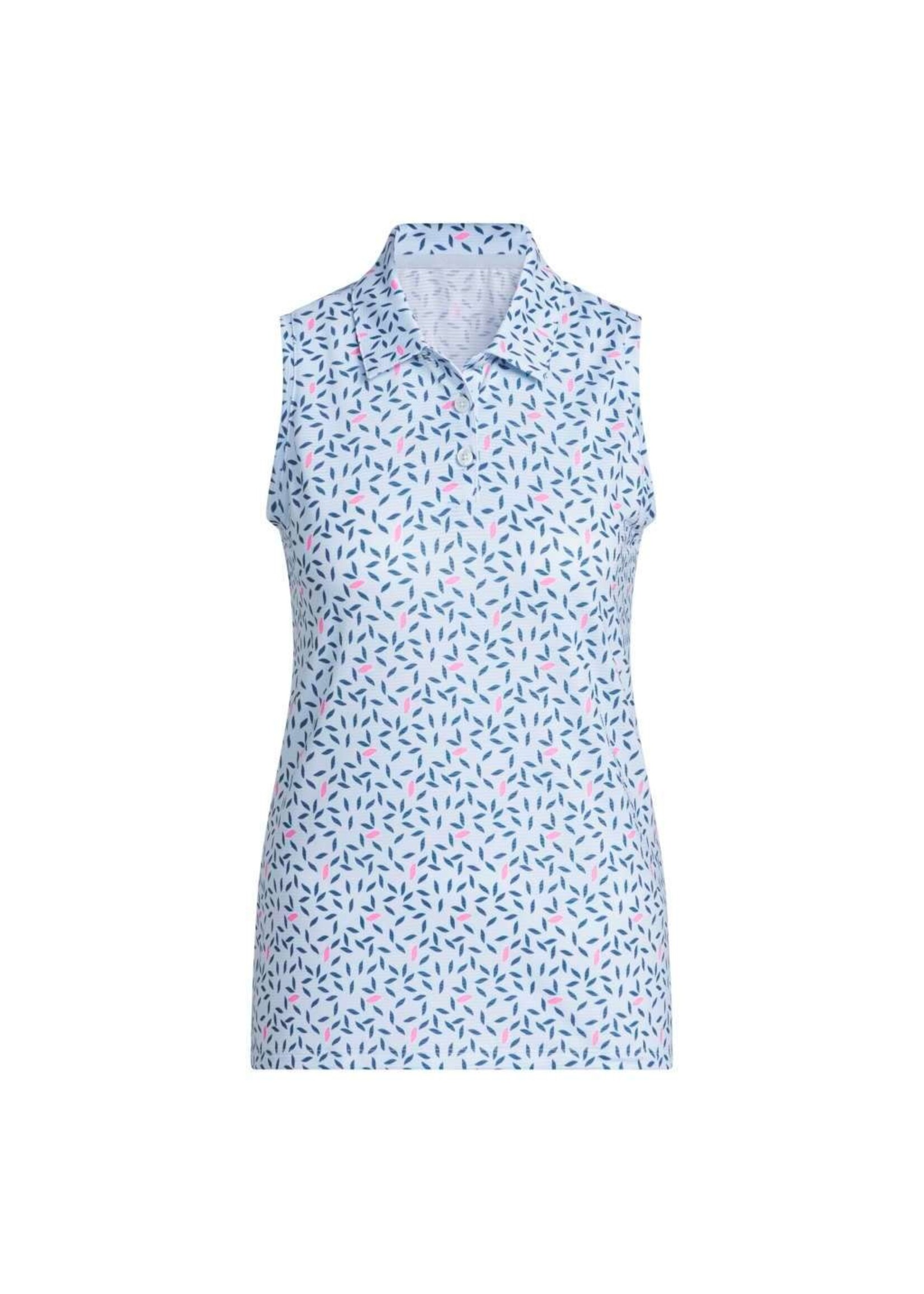 Adidas Adidas ULT365 Printed Climacool Sleevelss Polo - Crystal Sky/Navy -