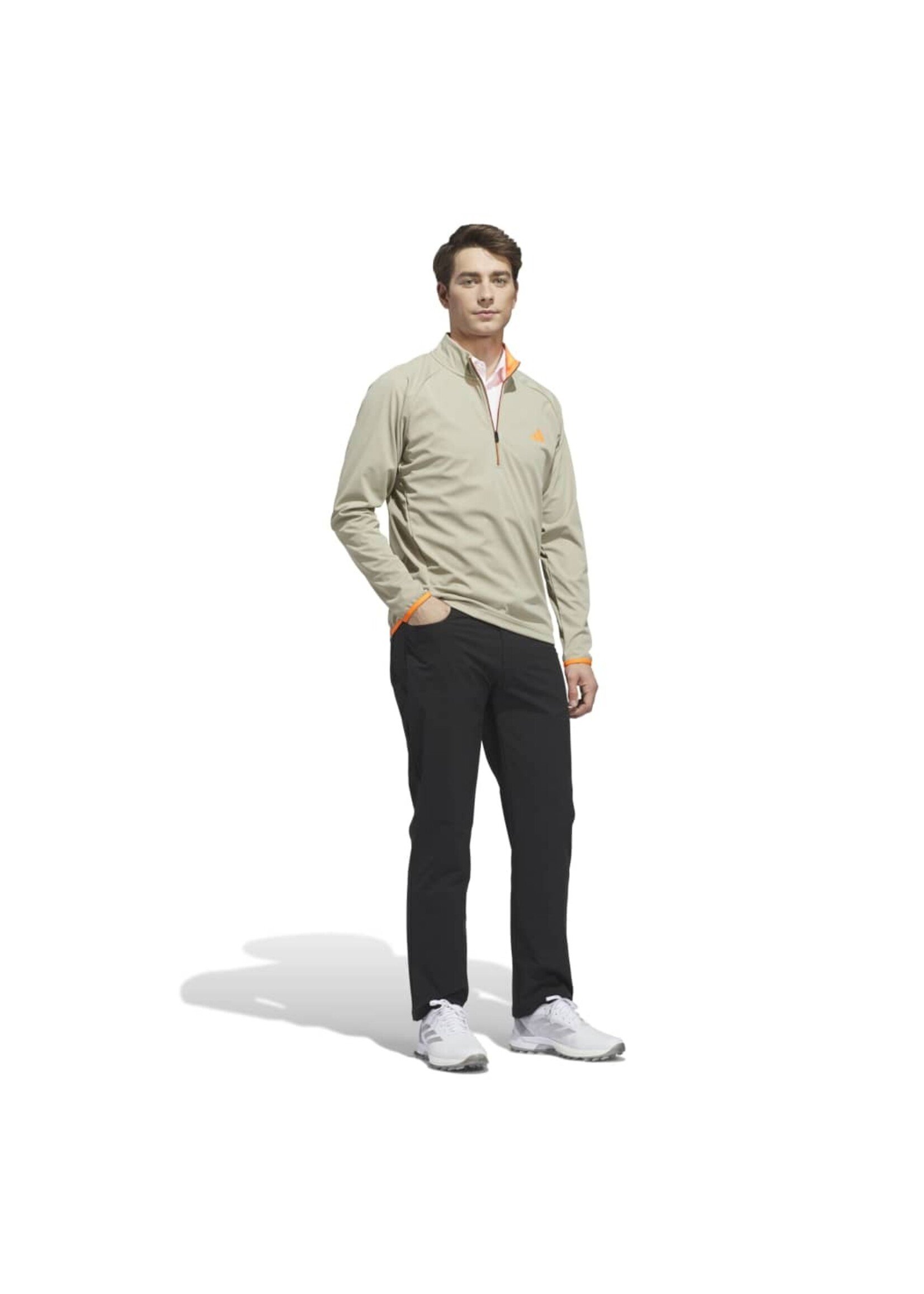 Adidas Adidas ULT365+ WR Wind 1/4 Zip Sweatshirt - Wonder Cargo/Lucid Orange