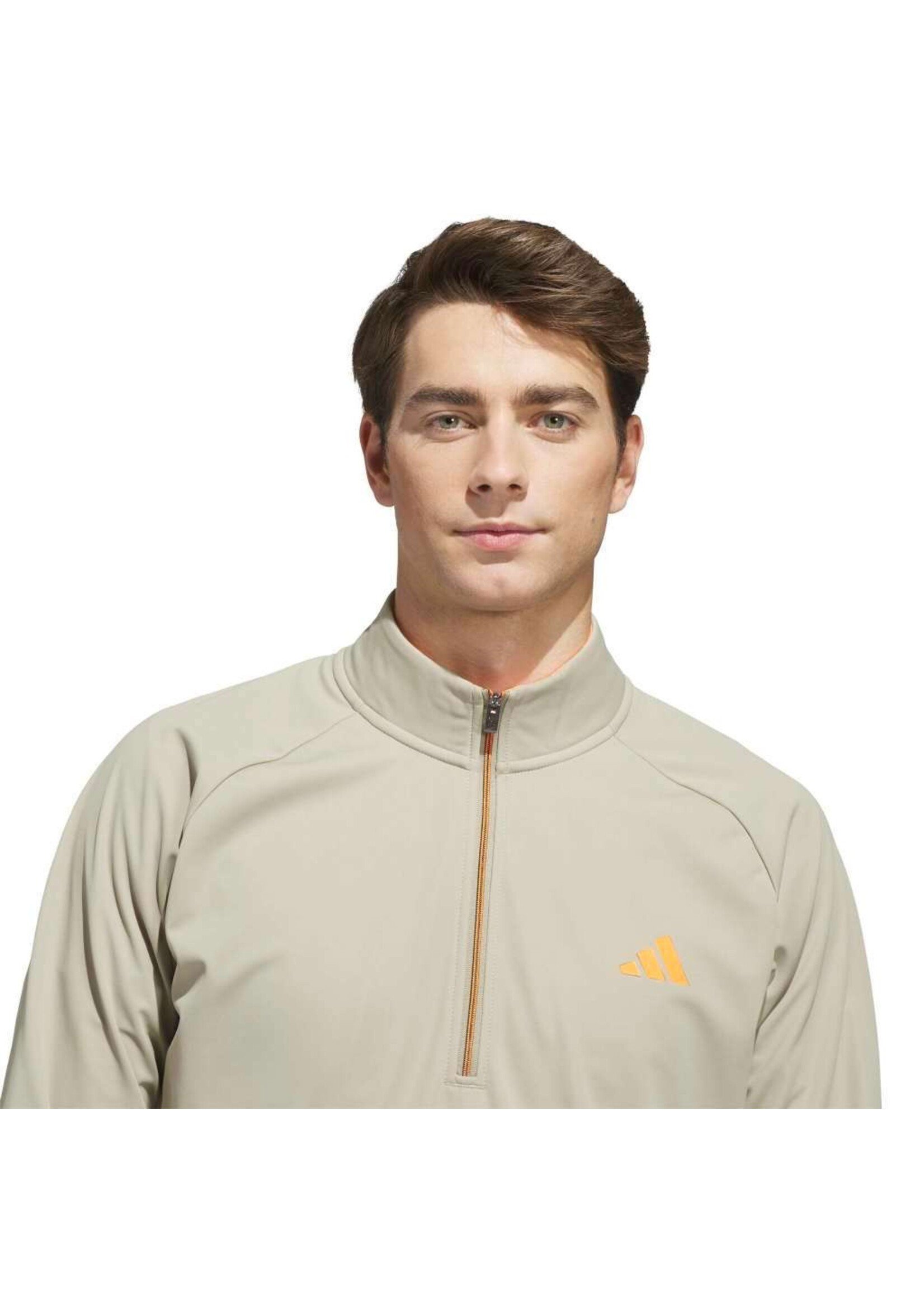 Adidas Adidas ULT365+ WR Wind 1/4 Zip Sweatshirt - Wonder Cargo/Lucid Orange