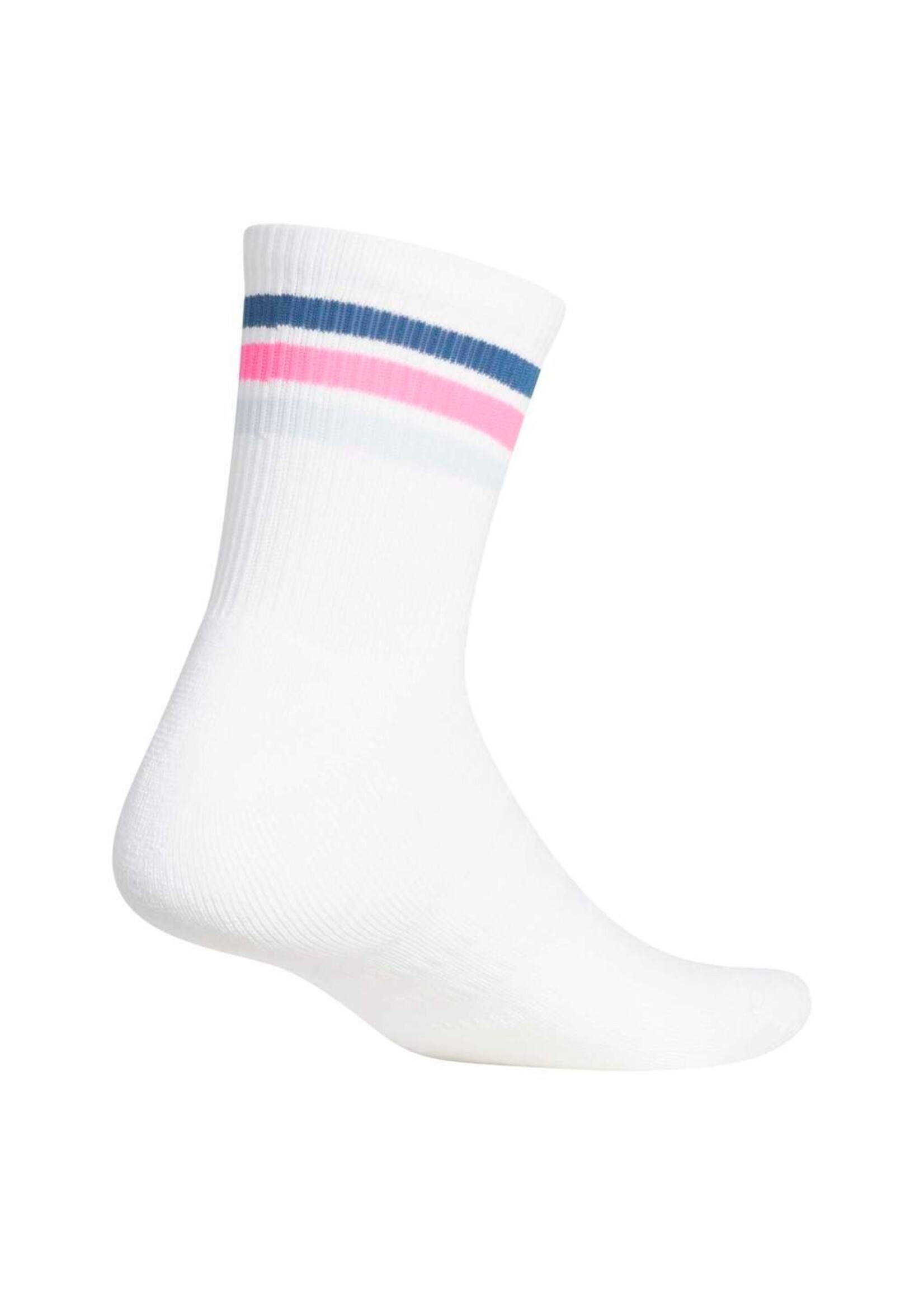 Adidas Adidas 3-Stripe Half Crew Sock - White/Dusky Petrol -