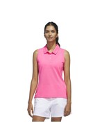 Adidas Adidas Solid Ottoman Sleeveless Polo - Lucid Pink -