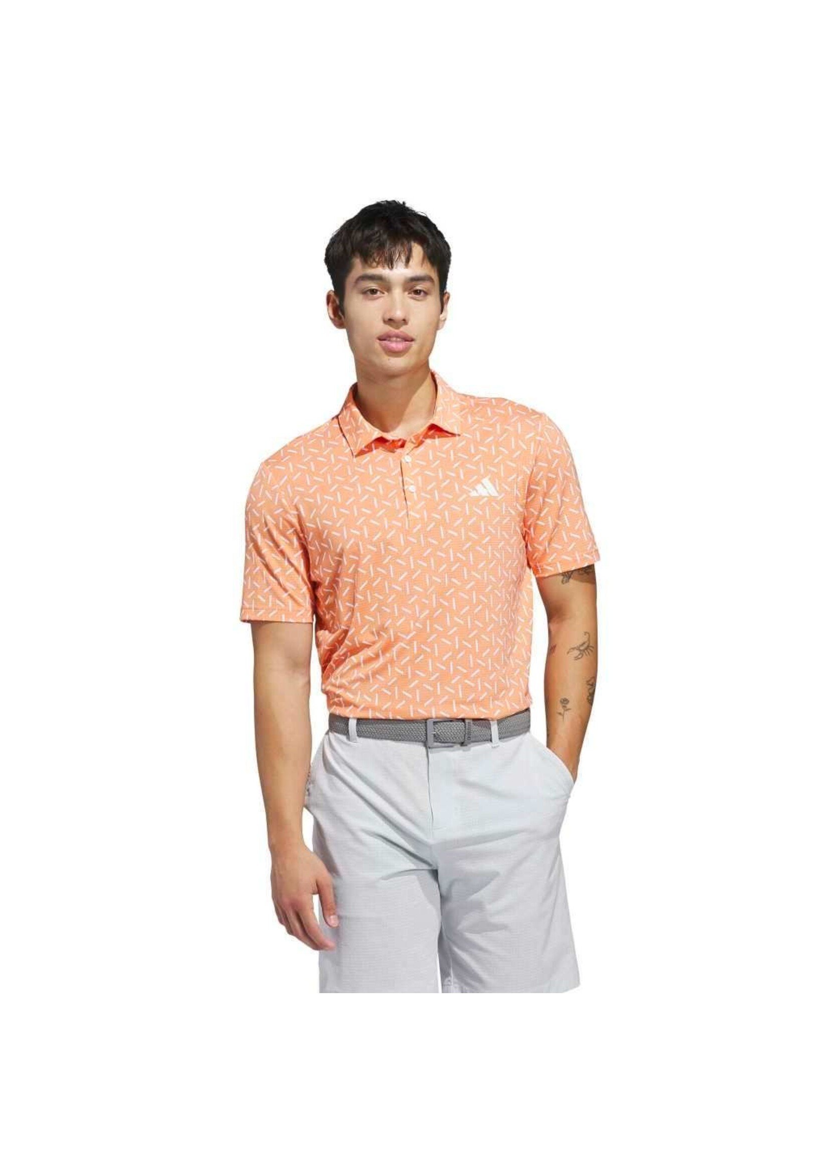 Adidas Adidas ULT365 Mesh Print Climacool Polo - Dusky Orange-