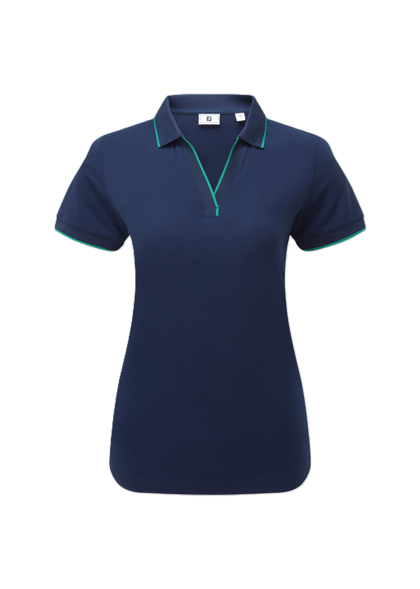 Footjoy FootJoy Notch V Polo - Navy/Emerald