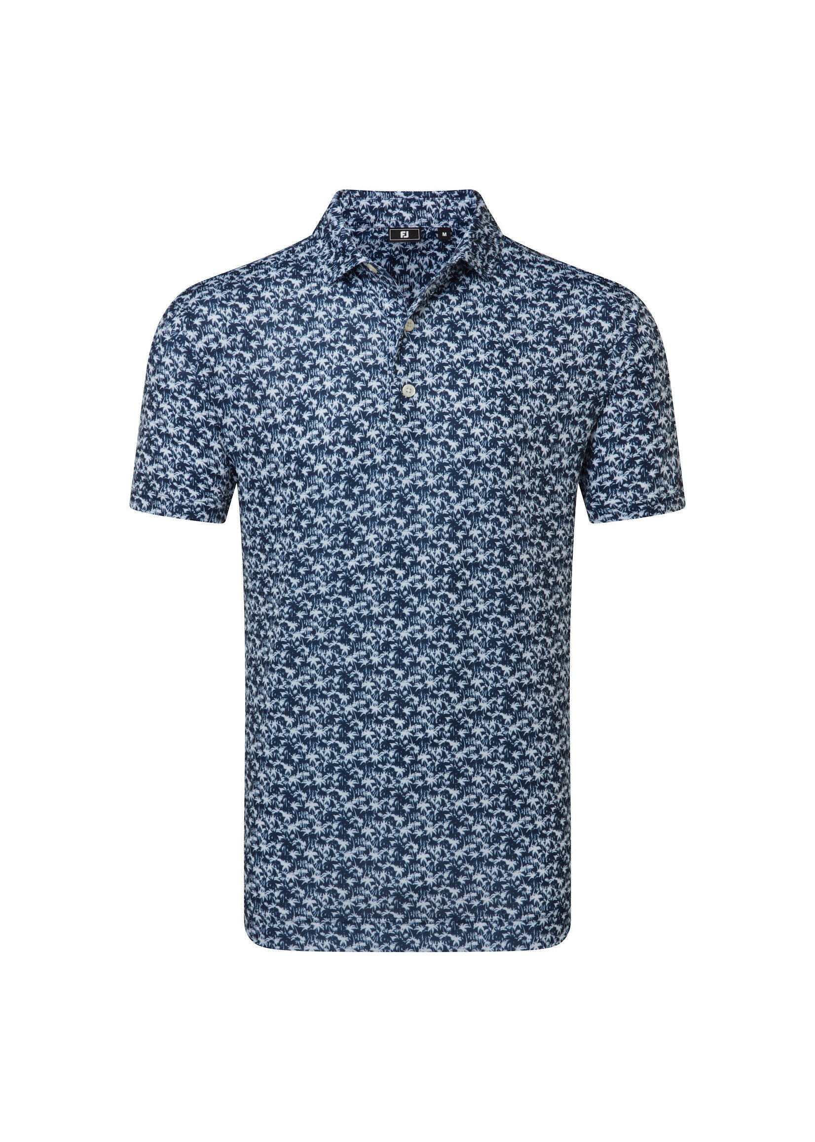Footjoy FootJoy Hidden Palm Print Lisle Polo - Navy/White -