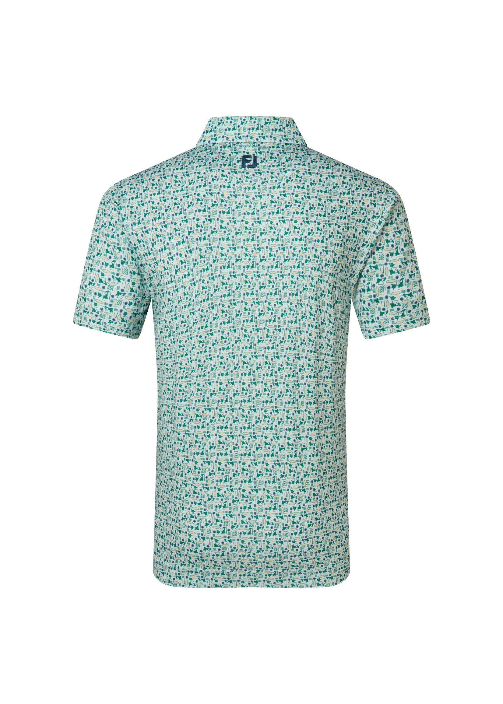 Footjoy FootJoy Surfs Up Print Lisle Polo - Forest Green/White -