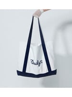 Daily Sports Daily - Canvas Tote Bag - White/Navy (590)