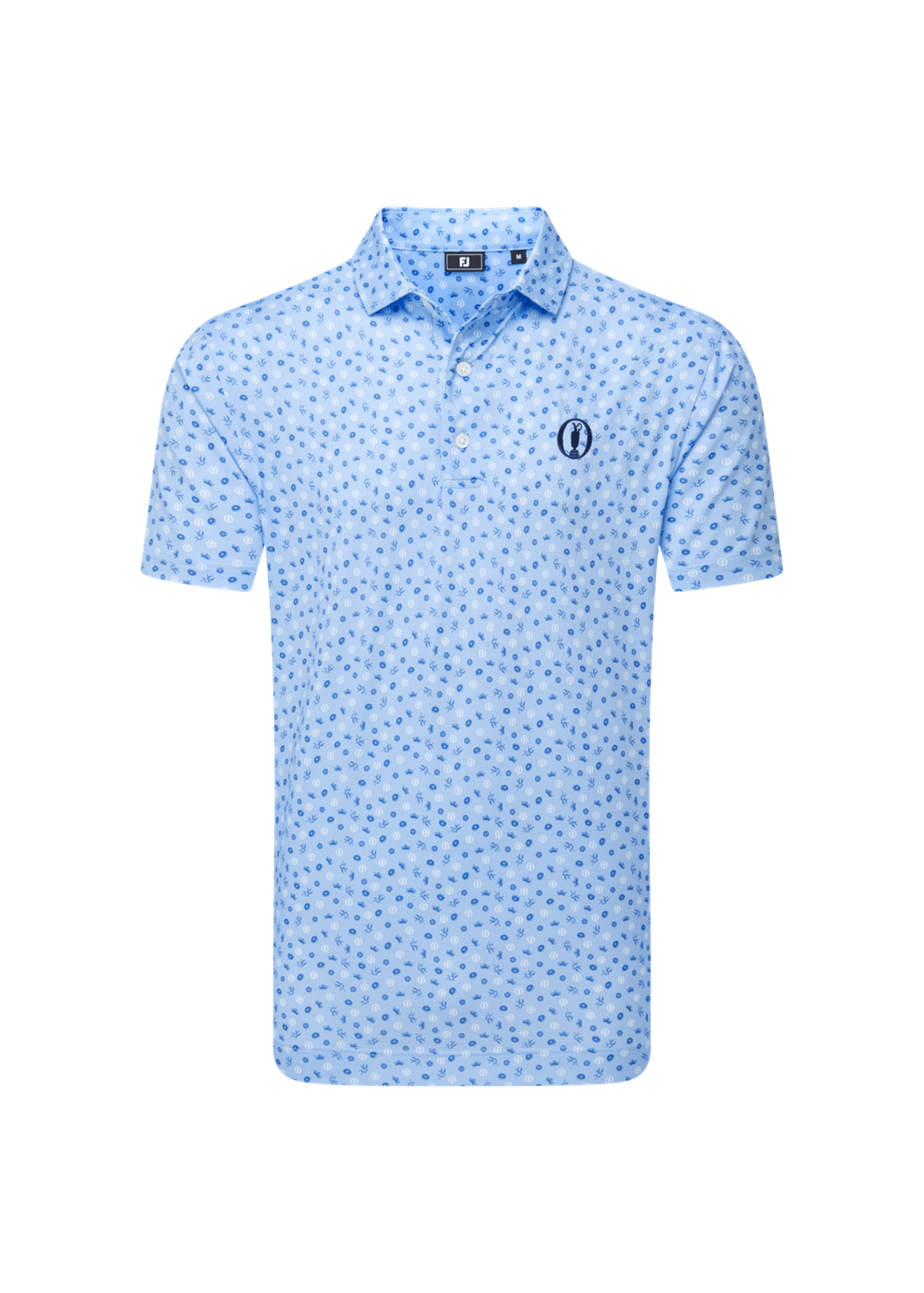 Footjoy Footjoy - The 154th Open Lisle Polo - Event Print Lt Blue
