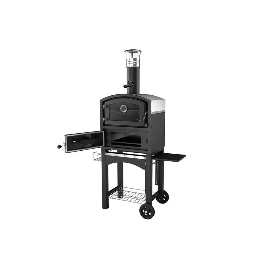 Fornetto PZ-5 houtoven staal zwart - Rookoven of barbecue kopen? Bestel  hier online je rookovens, barbecues en accessoires!