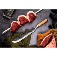thumb-Olive Forged Slagersmes / Butcherknife-3