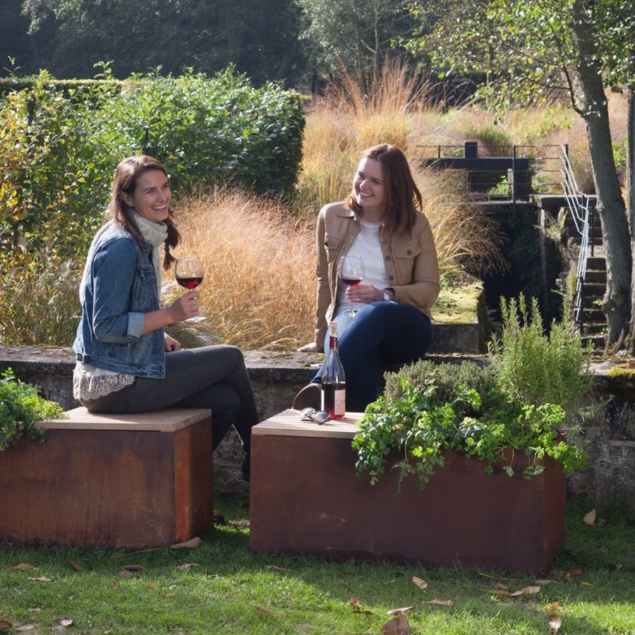 Garden Bench Corten-2