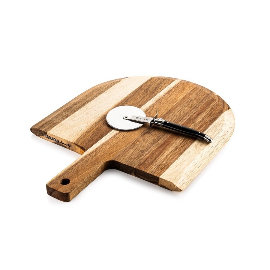 stoeprand privaat Tether Laguiole Pizzaplank Acacia (Incl. Pizzames) - Rookoven of barbecue kopen?  Bestel hier online je rookovens, barbecues en accessoires!