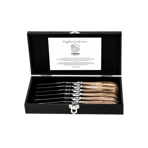  Laguiole Laguiole Luxury Line Steakmessen - Olijfhout 