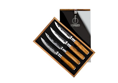  Forged Olive Forged Steak Messen Set 4 stuks 