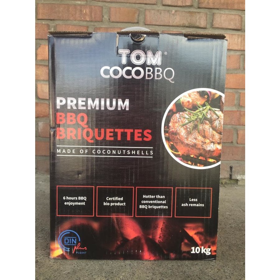 Premium BBQ Briketten 10kg Tom COCOBBQ-1