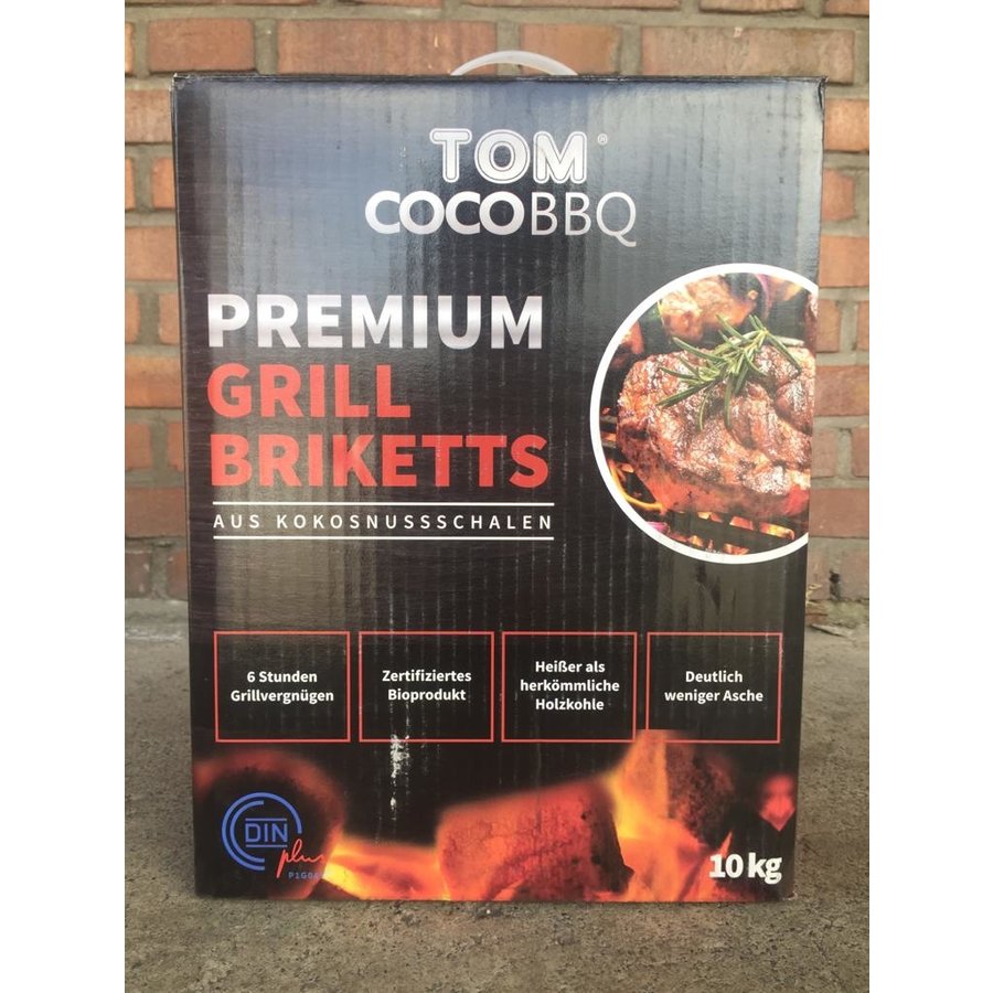 Premium BBQ Briketten 10kg Tom COCOBBQ-5