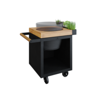 OFYR Kamado Table Black 65 PRO Teak Hout BGE