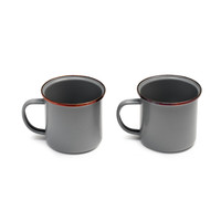 thumb-Barebones Emaille Cup 2 pcs. Stone Grey-9