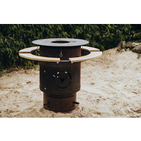 thumb-Bandit Fireplace set cortenstaal inclusief bbq planken-4