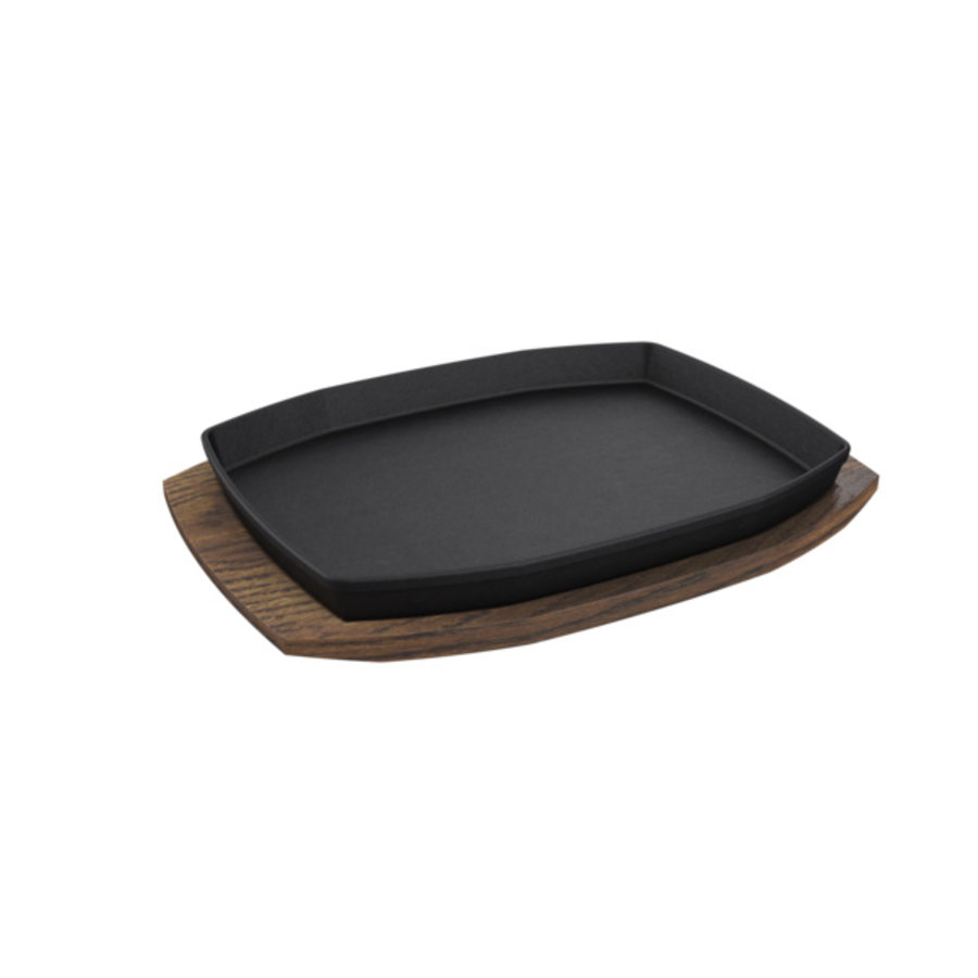 Grill / Serveer Pan met Plank en Houder Large-7