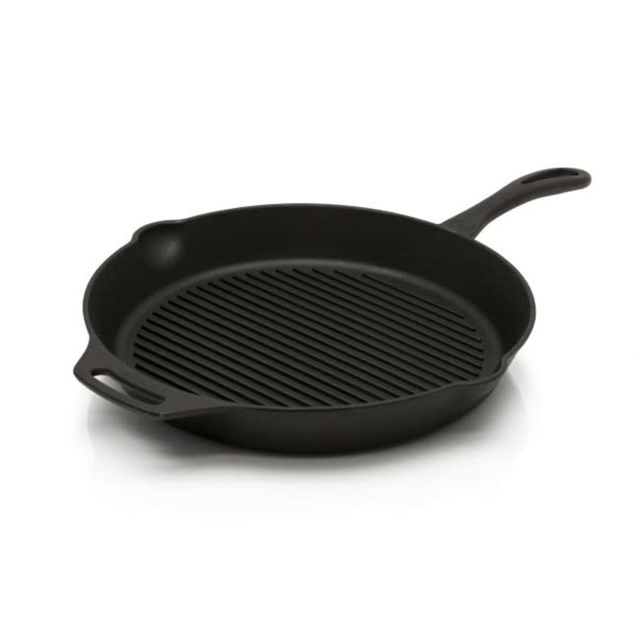 Gietijzeren Grill Skillet 35cm met steel-1