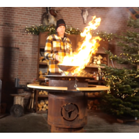 thumb-Bandit Fireplace set cortenstaal inclusief bbq plancha, planken en afdekhoes-8