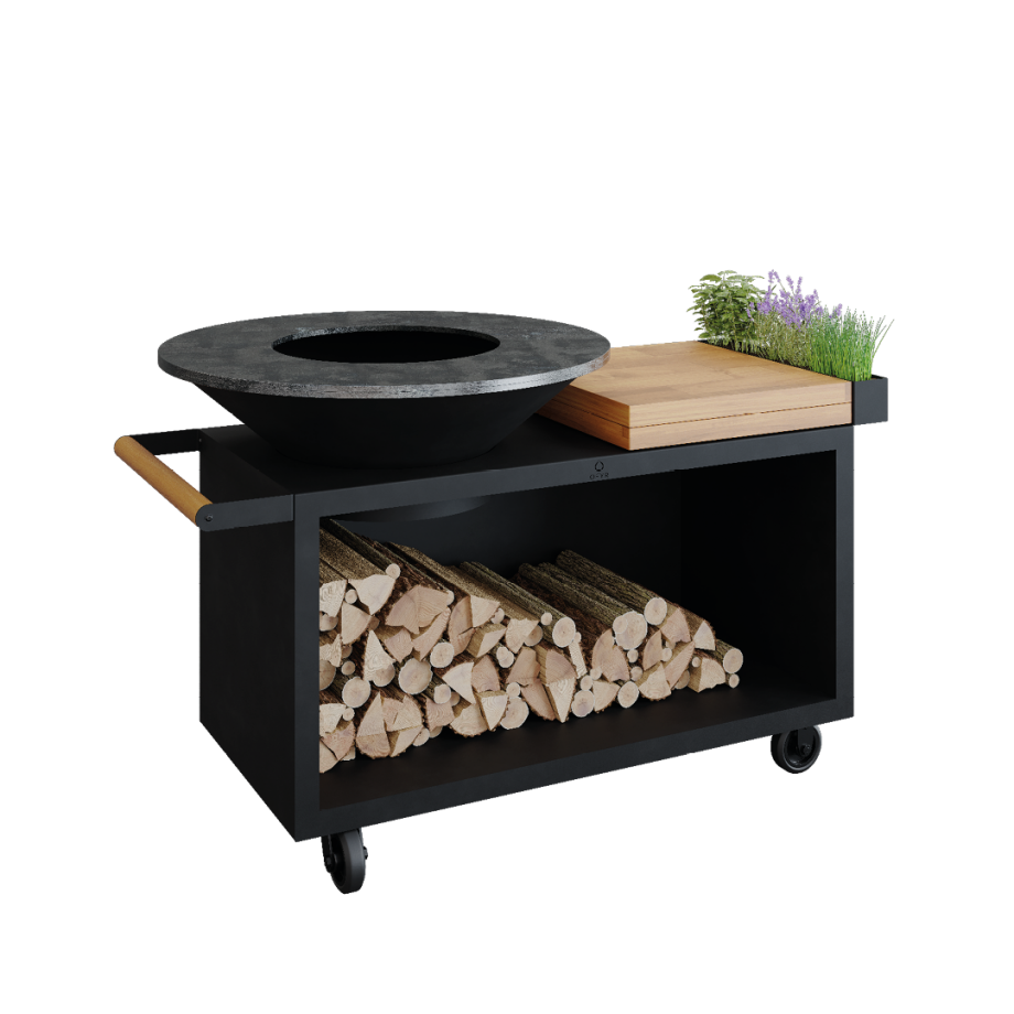 dek markering Metalen lijn Ofyr Island 100 Black PRO Teak Wood - Rookoven of barbecue kopen? Bestel  hier online je rookovens, barbecues en accessoires!
