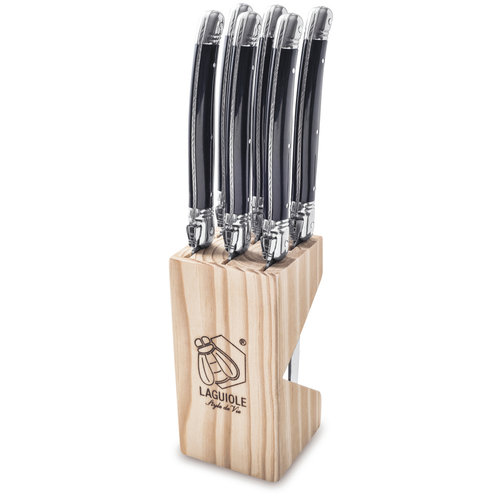  Laguiole Laguiole Premium Line Steakmessen Zwart 