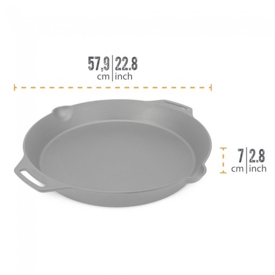 Gietijzeren Skillet 2 handvatten 50cm-2