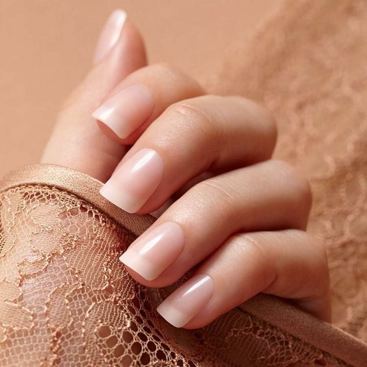 Kiss Acrylic French Nude Nails - Breathtaking