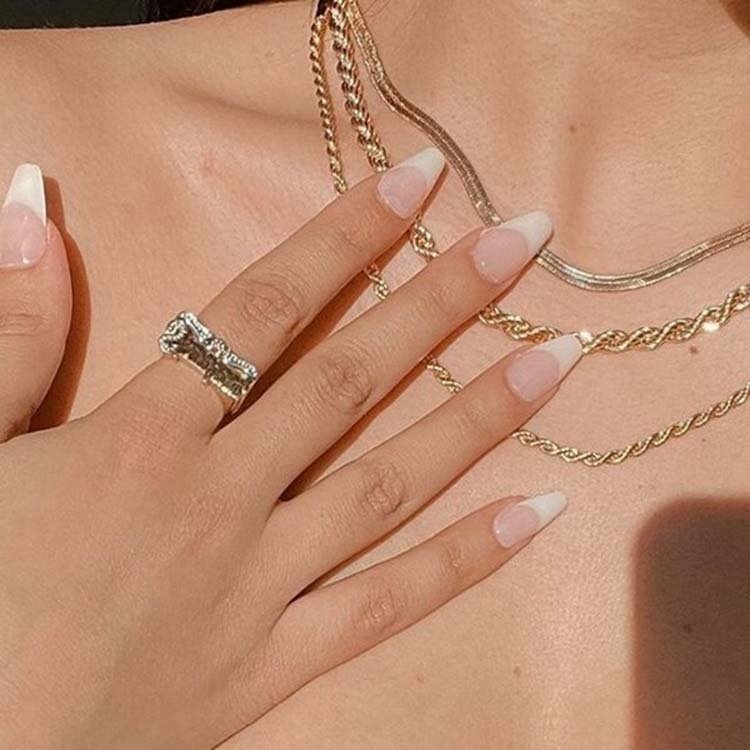 Kiss Acrylic French Nude Nails - Leilani