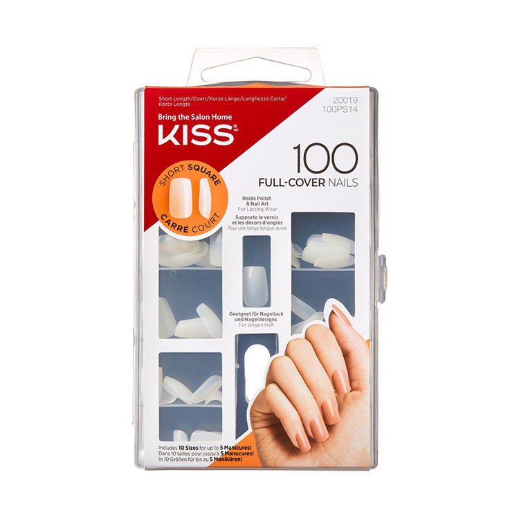 Kiss 100 Full Cover Nails - Short Square