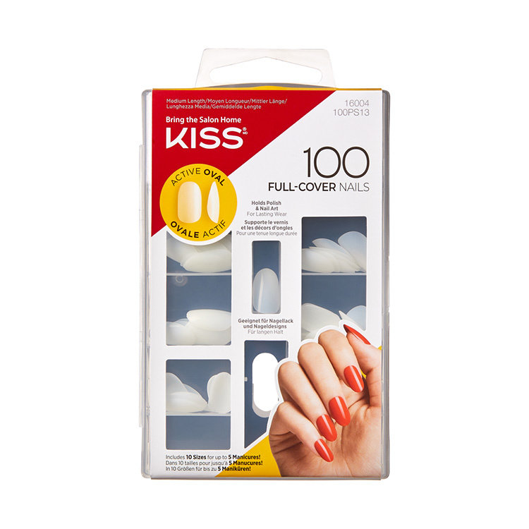 Kiss 100 Full Cover Nails - Active Oval