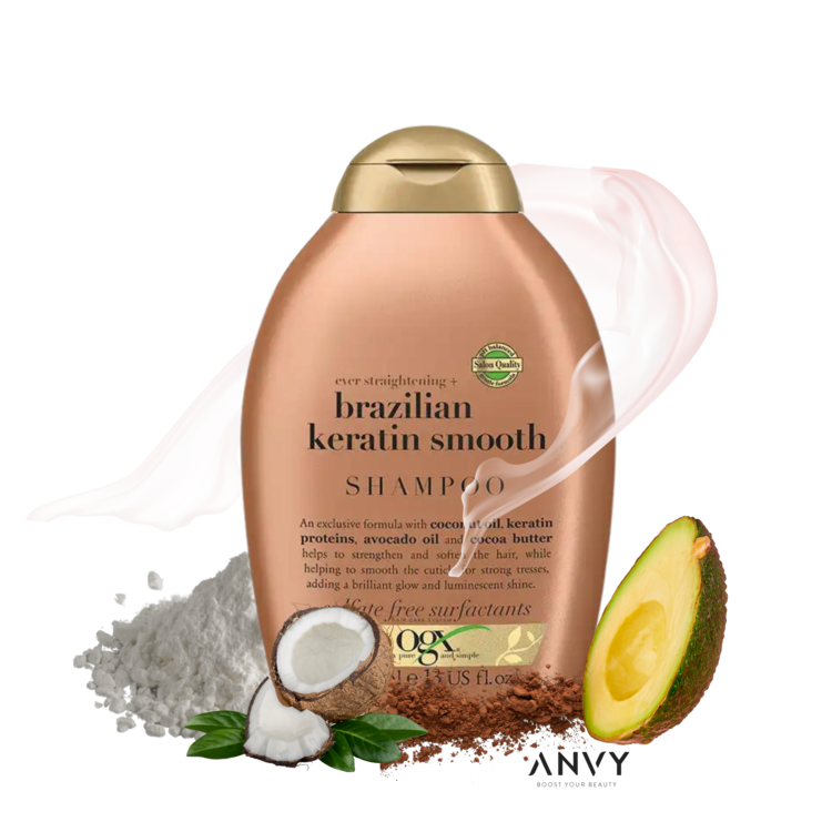 OGX  Ever Straight Brazilian Keratin Smooth Shampoo 385ml