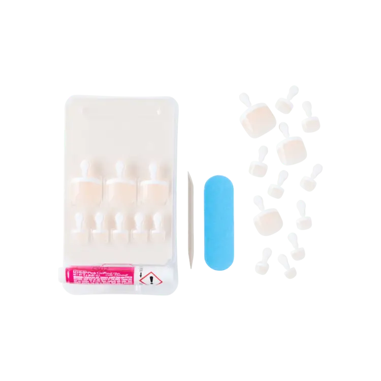 Kiss Salon Acrylic French Zehennägel - Walk Away