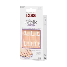 Kiss Salon Acrylic French Zehennägel - Walk Away