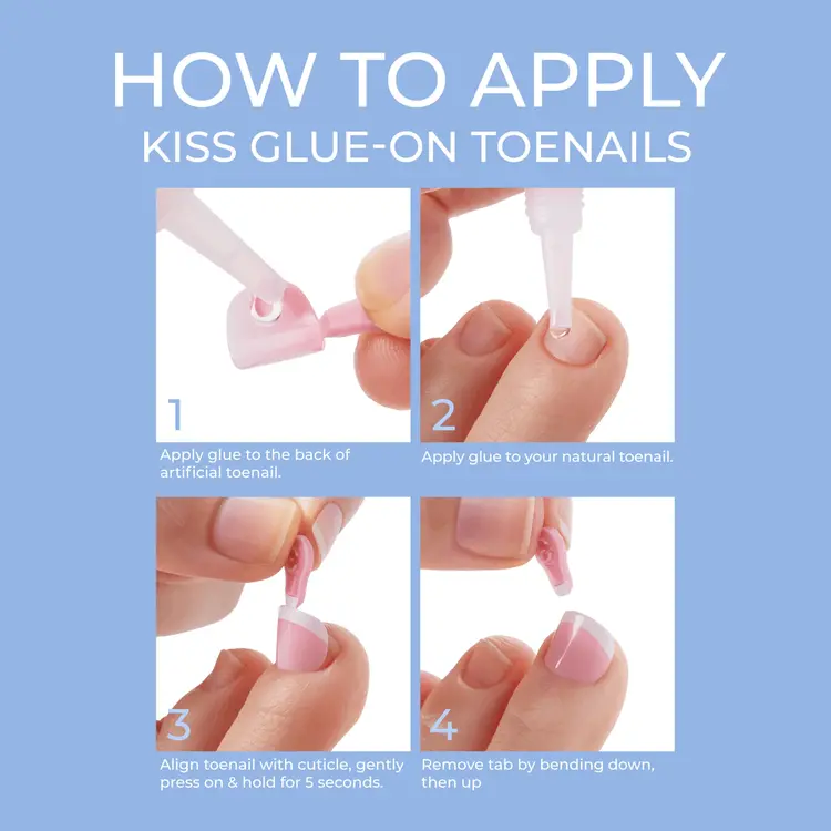 Kiss Salon Acrylic French Teen Nagels - Walk Away