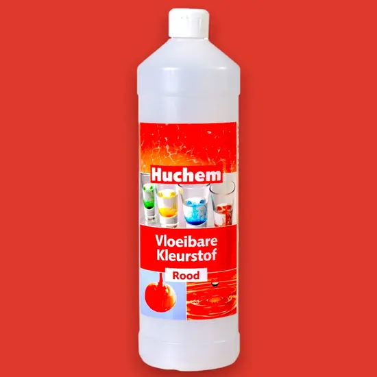 Flüssigfarbstoff Rot | 1L Flasche | Hochkonzentrierte Farbe | Technische Flüssigkeiten