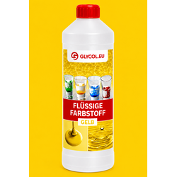 Flüssigfarbstoff Gelb | 1L Flasche | Hochkonzentrierte Farbe | Technische Flüssigkeiten