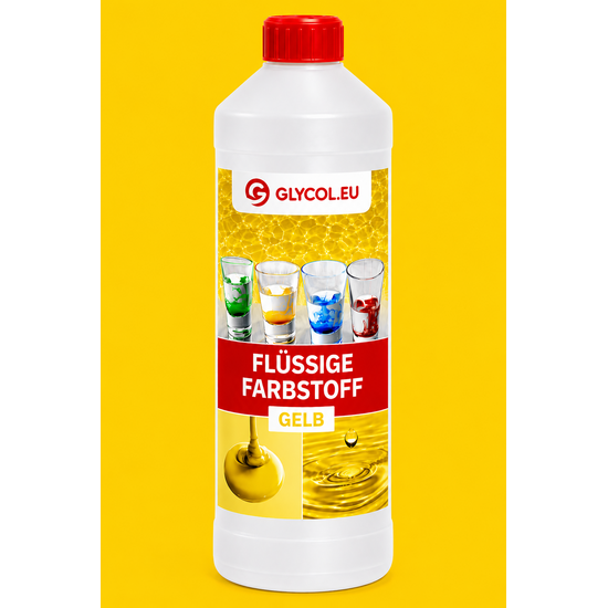 Flüssigfarbstoff Gelb | 1L Flasche | Hochkonzentrierte Farbe | Technische Flüssigkeiten