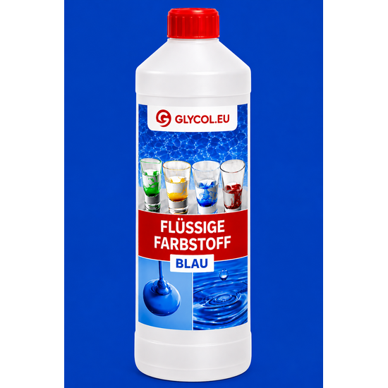 Flüssigfarbstoff Blau | 1L Flasche | Hochkonzentrierte Farbe | Technische Flüssigkeiten