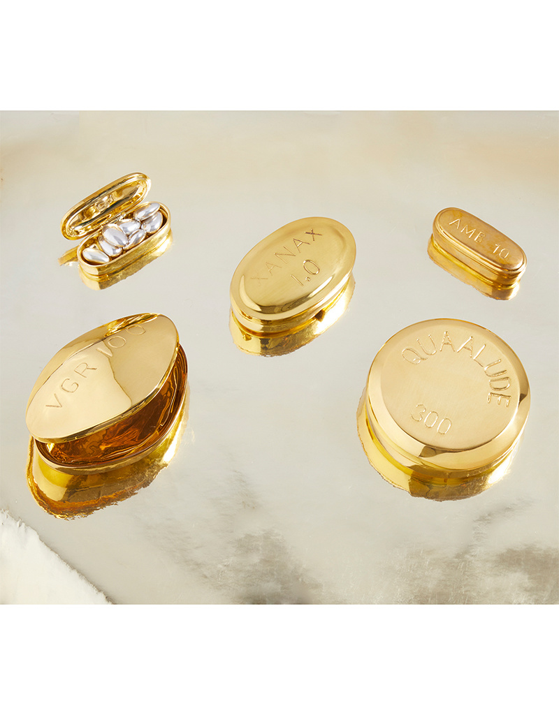 Brass pill box -xanax - Curiosa Cabinet